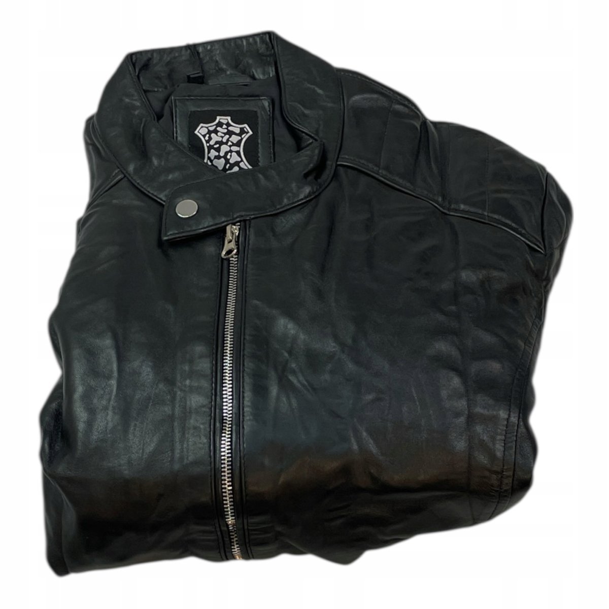 Skórzana kurtka męska czarna REAL LEATHER XXL