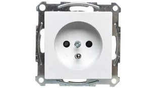 Schneider Electric Merten System M Gniazdo pojedyncze z/u 16A IP20 z ochroną styków białe MTN2600-0325 0001-00000-35775 [4349505] - Gniazdka elektryczne - miniaturka - grafika 1