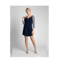 Piżamy damskie - Koszula nocna damska bawełniana LaLupa LA018 381208 M Granatowa (5903887608398). Koszule nocne damskie - miniaturka - grafika 1