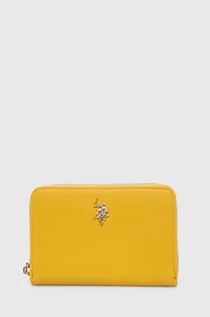 Portfele - U.S. Polo Assn. portfel damski kolor żółty - grafika 1
