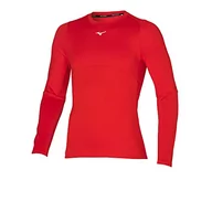 Koszulki męskie - Mizuno Męskie bieganie z długim rękawem BT Fiery red, S - miniaturka - grafika 1