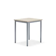 Meble do szkół i przedszkoli - Biurko BORÅS PLUS, 700x600x760 mm, popielaty laminat, szary aluminium - miniaturka - grafika 1