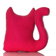 Kołdry i poduszki dla dzieci - Kot Poduszka Na Prezent Podróżna Groszki Ozdobna - miniaturka - grafika 1