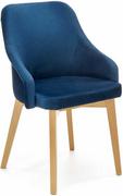Krzesła - Halmar Welurowe krzesło do salonu TOLEDO 2 - niebieski - miniaturka - grafika 1