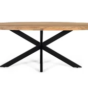 Stoły - Stół jadalny z owalnym blatem z litego drewna mango 200 cm - miniaturka - grafika 1