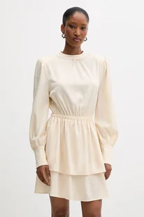 Silvian Heach sukienka FAYIUM kolor beżowy mini rozkloszowana GPA25322VE - Sukienki - miniaturka - grafika 1