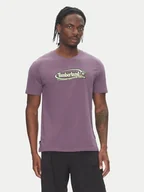 Koszulki męskie - Timberland T-Shirt TB0A6DJY Fioletowy Regular Fit - miniaturka - grafika 1
