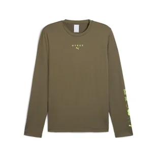 Męska koszulka z długim rękawem PUMA x HYROX CLOUDSPUN PUMA Loden Green - Koszulki sportowe męskie - miniaturka - grafika 1