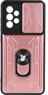 Etui i futerały do telefonów - Bizon Etui Case Camshield Card Slot Ring Galaxy A52s 5G A52 4G/5G różowe BCCSCSRGALA52LPN - miniaturka - grafika 1