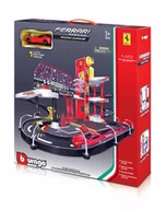 Tory, garaże, parkingi - Bburago Garaż Racing Garage 18 30197 + samochodzik - miniaturka - grafika 1