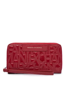 Armani Exchange Duży Portfel Damski XW001606 AF17290 U5081 Czerwony - Portfele - miniaturka - grafika 1