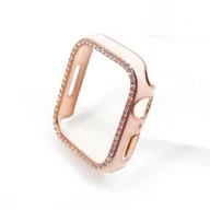Akcesoria do smartwatchy - Etui Frame Apple Watch 4/5/6/Se 40mm Diamond Różowo - Różowe - miniaturka - grafika 1