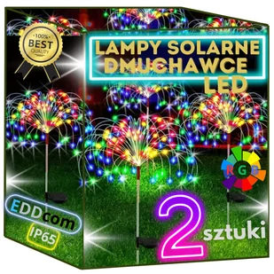 2x Lampa Ogrodowa Led Solarna Wbijana Dmuchawiec Drzewko Solarne Do Ogrodu - Lampy ogrodowe - miniaturka - grafika 1