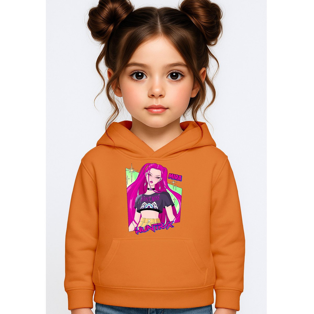 BLUZA DZIECIĘCA HUNTRIX MIRA KPOP 134-140 Z KAPTUREM BAWEŁNIANA JAKOŚĆ