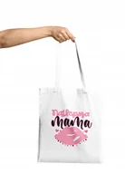 Torebki damskie - Torba Shopper Materiałowa Na Ramię Prezent Dla Mamy Dla Niej Różne Wzory - miniaturka - grafika 1