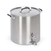 Zestawy garnków i patelni - Garnek ze stali nierdzewnej z wylewką, 450 x 450 mm, 71 l - miniaturka - grafika 1