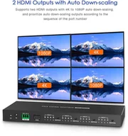 Rozgałęźniki - PremiumCord HDMI2.0 matrix switch 4:4 , rozlišení 4K@60Hz, HDR YUV4:4:4 - miniaturka - grafika 1
