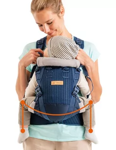 Nosidełko turystyczne Amare Baby Carrier pebbles VAUDE - Nosidełka dla dzieci - miniaturka - grafika 3