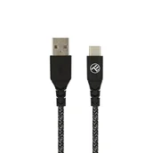 Kable USB - Tellur Green Data Cable, Usb To Type-C, 3A, 1M, Nylon, Recycled Plastic, Black - miniaturka - grafika 1