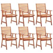 Fotele i krzesła ogrodowe - Krzesła ogrodowe VIDAXL, brązowe, 6 szt. - miniaturka - grafika 1