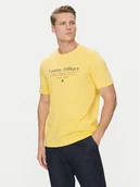 Koszulki męskie - Tommy Hilfiger T-Shirt Center Stack MW0MW38621 Żółty Regular Fit - miniaturka - grafika 1