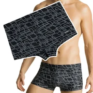 Kąpielówki męskie - ATLANTIC Dopasowane Kąpielówki Męskie Krótkie Szorty Bokserki na BASEN - M - miniaturka - grafika 1