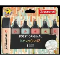 Stabilo ZAKRESLACZ 6KOL NATURE STAB BOSS 70/6-2-2 WB PG - Przybory szkolne - miniaturka - grafika 1