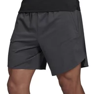 Spodnie sportowe męskie - Spodenki adidas Designed 4 Training Heat.Rdy HIIT HC4215 - szare - Adidas - miniaturka - grafika 1