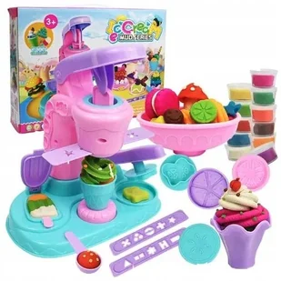Ciastolina kolorowa lodziarnia maszynka do lodów zabawka dla dzieci prezent - Masy plastyczne - miniaturka - grafika 1