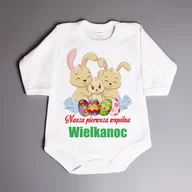 Body dla niemowląt - Nasza pierwsza wspólna Wielkanoc - body wielkanocne - miniaturka - grafika 1