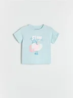 Bluzki dla niemowląt - Reserved - T-shirt z wypukłym nadrukiem - jasnoniebieski - miniaturka - grafika 1
