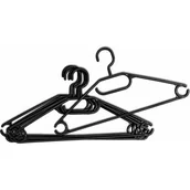 Wieszaki do szafy - Wieszak do ubrań obrotowy 5 szt. czarny - miniaturka - grafika 1
