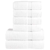 Ręczniki - vidaXL 6-cz. zestaw ręczników premium, biały, 600 g/m2, bawełna 100% - miniaturka - grafika 1