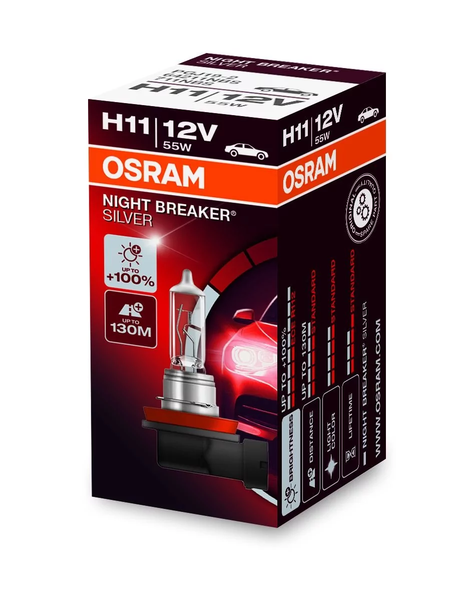 Osram Osram H11 Night Breaker Silver + 100% Box 64211NBS