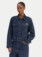 Kurtki damskie - Calvin Klein Jeans Kurtka jeansowa Classic LV047E903G Granatowy Regular Fit - miniaturka - grafika 1