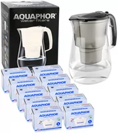 Dzbanki filtrujące - Dzbanek filtrujący wodę Aquaphor Onyx 4.2 L CZARNY TRITAN + 10 FILTRÓW duży - miniaturka - grafika 1