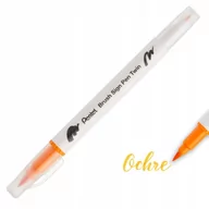 Kredki, ołówki, pastele i pisaki - Pisak PENTEL Brush Sign Pen Twin SESW30 ochra - miniaturka - grafika 1