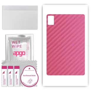 folia naklejka skórka strukturalna na TYŁ do Blackview Tab 60 - Carbon Różowy - apgo SKINS - Akcesoria do tabletów i e-booków - miniaturka - grafika 1