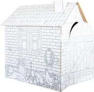 Zabawki kreatywne - Domek z tektury do złożenia i pomalowania / Small Foot Design - miniaturka - grafika 1