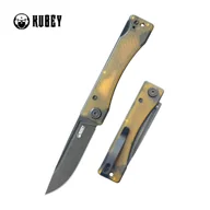 Noże - Nóż składany Kubey Akino Yellow Ultem, Blackwashed 14C28N by Tiguass (KU2102H) - miniaturka - grafika 1
