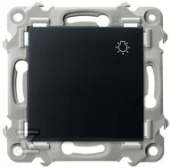 Klawisze i ramki - Łącznik zwierny "światło" - CZARNY METALIK, SZAFIR - miniaturka - grafika 1