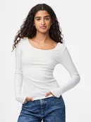 Koszulki i topy damskie - Pieces Koszulka "Kitte" w kolorze białym - miniaturka - grafika 1