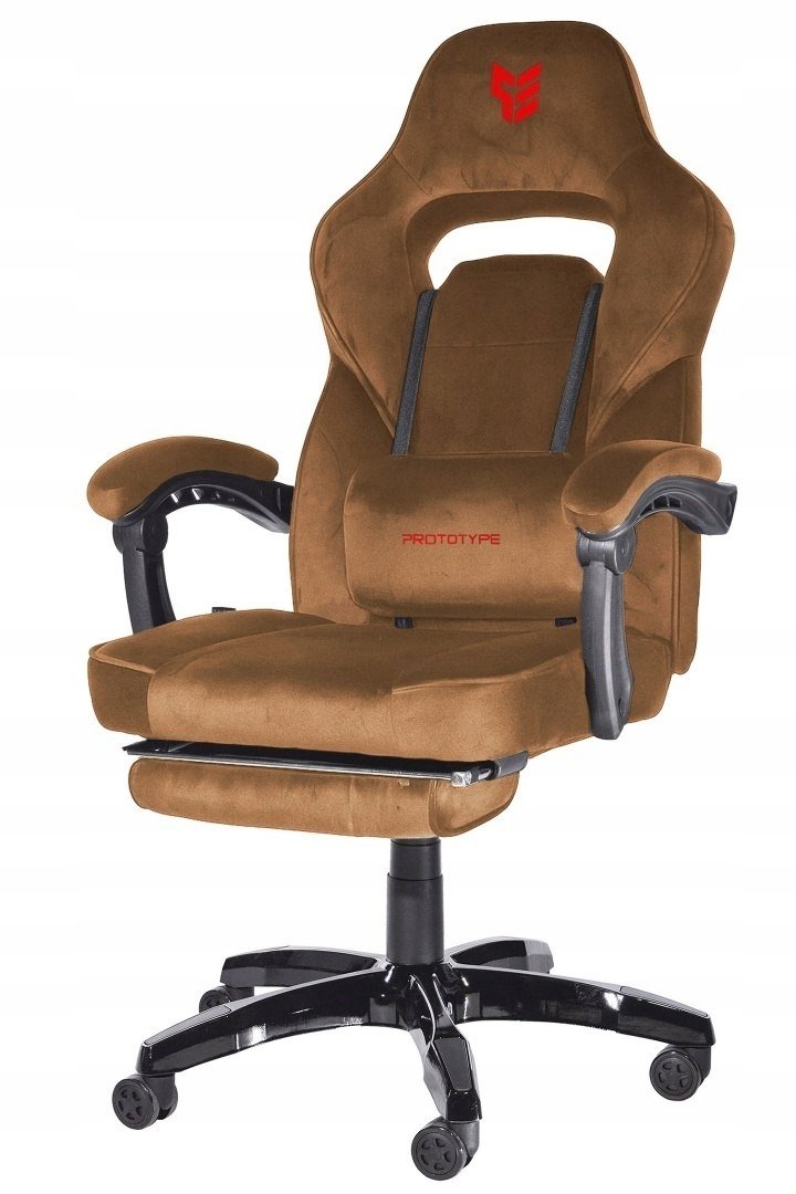 Fotel obrotowy do biurka Titan Brown Alcantara Pro