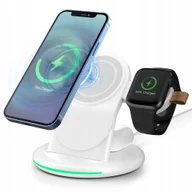 Ładowarki do telefonów - Stacja ładująca ładowarka bezprzewodowa 3w1 do iphone apple watch airpod - miniaturka - grafika 1