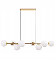 Lampy sufitowe - Lampa Wisząca Złota Białe Kule Nowoczesna Nad Stół Siena Light Home - miniaturka - grafika 1