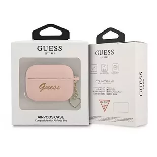 Guess GUAPLSCHSP AirPods Pro cover różowy/pink Silicone Charm Collection - Akcesoria do słuchawek - miniaturka - grafika 3