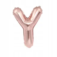 Balony i akcesoria - BALON FOLIOWY LITERKA LITERA Y ROSE GOLD 40 CM URODZINY - miniaturka - grafika 1