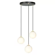 Lampy sufitowe - Royal lampa wisząca 3-punktowa czarna/złota 1243/3 - miniaturka - grafika 1