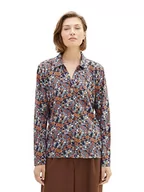 Koszulki i topy damskie - TOM TAILOR T-shirt damski, 32370 - granatowy mały Tie Dye Floral, 3XL - miniaturka - grafika 1