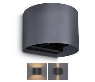 Brilagi - LED Kinkiet zewnętrzny RONDO LED/6W/230V antracyt IP54 - Lampy ogrodowe - miniaturka - grafika 1